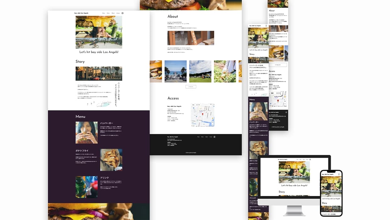 bay side Los AngelsのWebサイトのフルページ