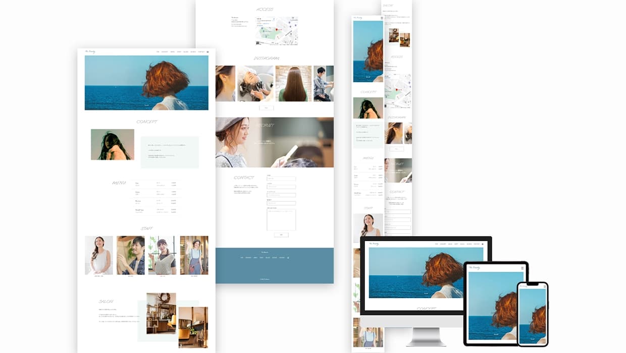 The BeautyのWebサイトのフルページ